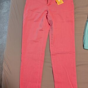 Gloria Vanderbilt Skinny Jeans - Coral Pink